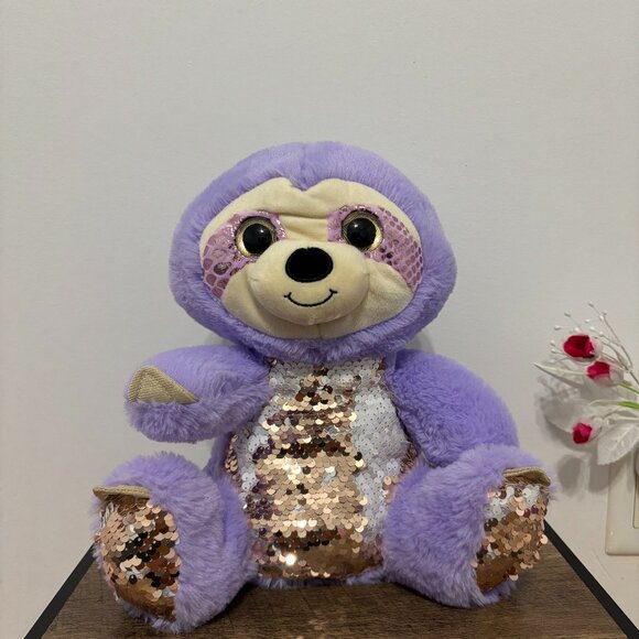 ✨ Purple Sequin Sloth Plush Set ✨ - Picture 1 of 1